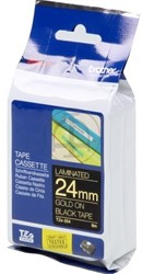 TZE-354 Brother goud op zwarte tape 24mm