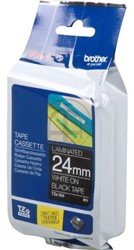TZE-355 Brother wit op zwarte tape 24mm