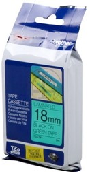 TZE-741 Brother zwart op groene tape 18mm