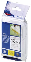 TZE-S241 Brother zwart op witte extra klevende tape 18mm