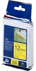 TZE-S631 Brother zwart op gele extra klevende tape 12mm
