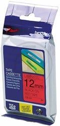 TZE-431 Brother zwart op rode tape 12mm