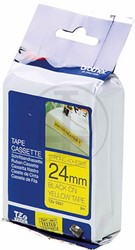 TZE-651 Brother zwart op gele tape 24mm