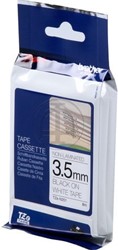TZE-N201 Brother zwart op witte niet gelamineerde tape 3,5mm