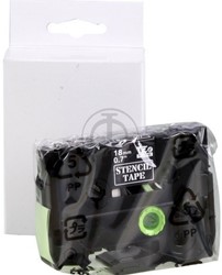 Brother stencil tape STE-141 cassette zwart 18mm