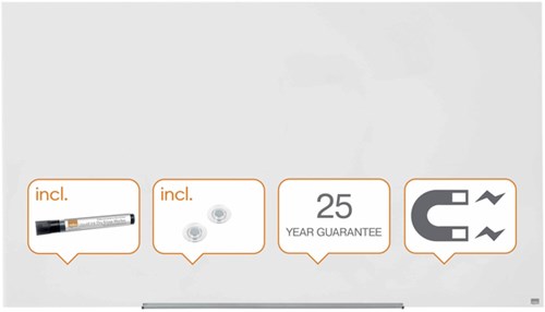 Nobo Diamond glasbord wit 188,3 x 38,1 cm randloos-2