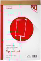 Flipoverpapier blanco en ruit 65x98cm 50vel Quantore