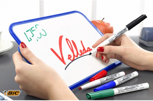 Whiteboard stiften Bic Velleda 1741 etui van 8 stuks assorti-3