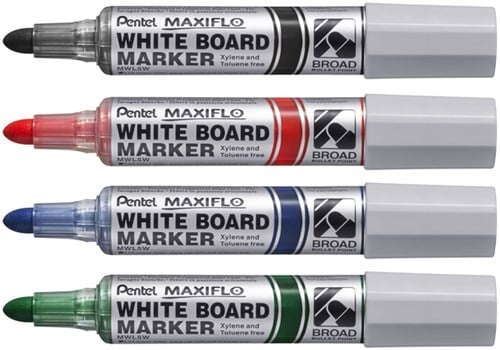 Whiteboard stiften Pentel Maxiflo zwart-3
