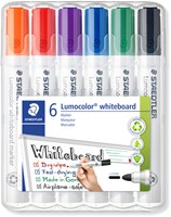 Viltstift Staedtler Lumocolor 351 whiteboard set à 6 stuks assorti
