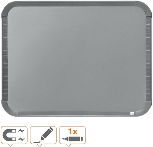 Mini Whiteboard 22x28cm Slim Line Zilver Nobo-3