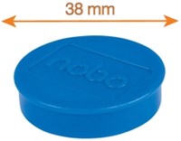 Ronde magneten diameter 38 mm blauw blister van 4 stuks-3