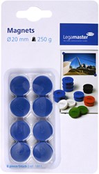Magneet diamter 20mm blauw pak van 8 stuks