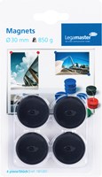 Magneet diameter 30mm zwart pak van 4 stuks