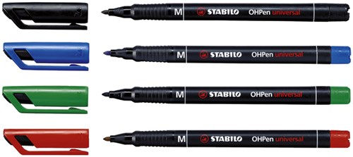 Viltstift STABILO OHpen permanent 843/41 rond 1mm blauw-2