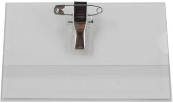 Badge met combiklem, 58 x 90 mm, doos van 100 stuks, inclusief etiketten