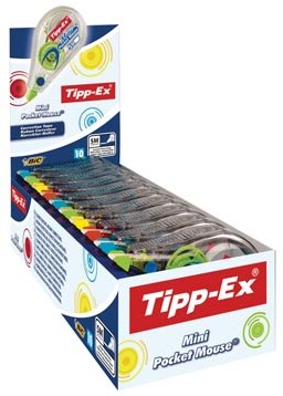 Tipp-ex correctieroller mini pocket mouse fashion 5 mm x 5m doos met 10 stuks
