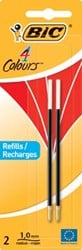 Bic vulling voor balpen 4 Colours Medium blister met 2 stuks rood