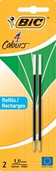 Bic vulling voor balpen 4 Colours Medium blister met 2 stuks groen
