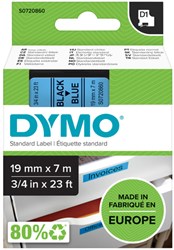 Dymo D1 tape 45806 19mm zwart op blauw