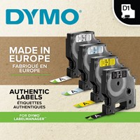 Dymo D1 tape 45806 19mm zwart op blauw-6
