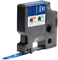 Dymo RHINO label 12 mm wit op blauw vinyl-1