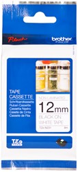 TZE-N231 Brother zwart op witte niet gelamineerde tape 12mm