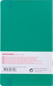 Schetsboek Talens Art Creation 80 witte vellen 140gr 130x210mm woudgroen-2