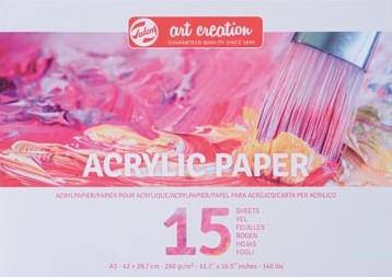 Talens Art Creation acrylpapier, 290 g, ft A3, blok van 15 vel