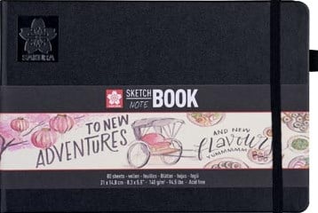Sakura schetsboek, 80 vel, 140 g/m², ft A5, wit papier