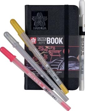 Sakura schetsboek, 140 g/m², ft 9 x 14 cm, zwart, 80 vel-2