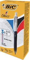 Bic balpen 4 kleuren 3 + 1 HB-3
