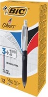 Bic balpen 4 kleuren 3 + 1 HB-3