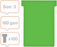 Nobo T-planbordkaarten index 3, ft 120 x 92 mm, groen-2