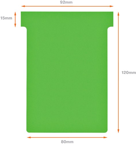Nobo T-planbordkaarten index 3, ft 120 x 92 mm, groen-3