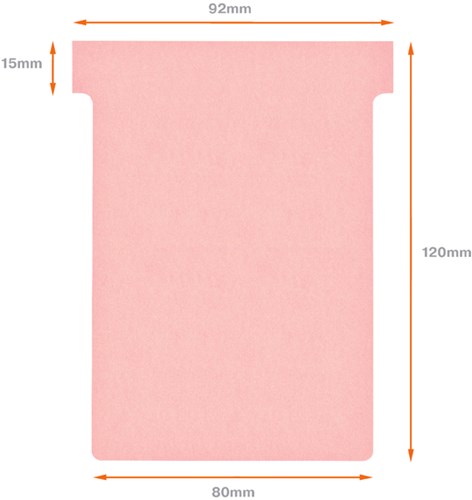 Nobo T-planbordkaarten index 3, ft 120 x 92 mm, roze-3