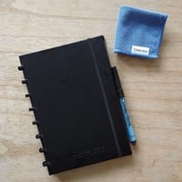 Correctbook A5 Premium Hardcover: uitwisbaar / herbruikbaar notitieboek, gelijnd, zwart-2