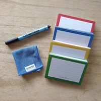 Correctbook Flashcards 7,5 x 11cm assorti + doekje en stift-1