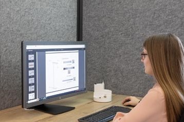 Scheidingswand MAUL akoestiek antraciet voet-3