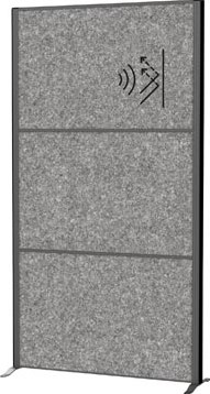 Scheidingswand MAUL akoestiek antraciet voet