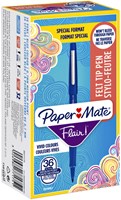 Fineliner Paper Mate Flair 0.7mm valuepack á 36 stuks blauw