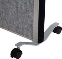 MAULconnecto scheidingswand 1 x whiteboard 1 x kurk donkergrijs frame zilver mobiel-2