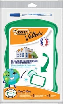 Mini whiteboard 20 x 30 cm gerecycled Bic Velleda-2