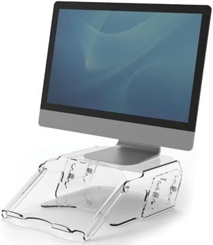 Fellowes Clarity verstelbare monitorstandaard met documenthouder-3