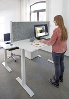 MAULconnecto scheidingswand 160x50 cm donkergrijs frame zilver-2