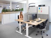 MAULconnecto scheidingswand 160x50 cm donkergrijs frame zilver-3