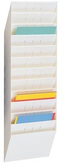 Wandfolderhouder A4 12 vak liggend wit