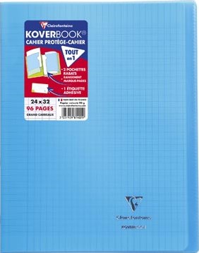 Clairefontaine schrift Koverbook voor A4+ 96 bladzijden kaft in PP seyès transparant-2