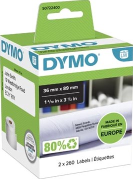 Dymo 99012 etiketten groot adres 89 x 36 mm