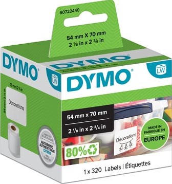 Dymo 99015 etiketten 70 x 54 mm